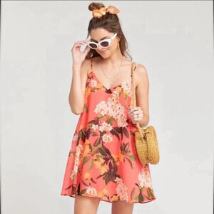 Show Me Your Mumu Circus Mini Dress Coral Floral Size Large